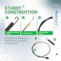 Vista 3 de BlueStars 946-04173E 746-04173E - Cable de compromiso de cubierta para MTD Troy Bilt 746-04173 746-04173B 946-04173 746-04173C MTD 700 Series