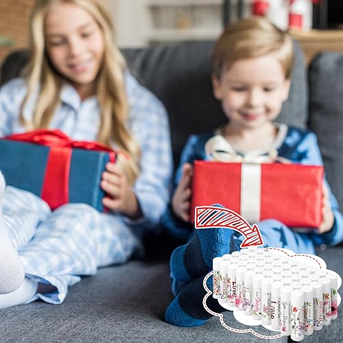 Miniatura 7 de 50 unidades de bálsamo labial cristiano de Navidad a granel, versículos de la Biblia, bálsamo labial con escrituras, regalos cristianos para