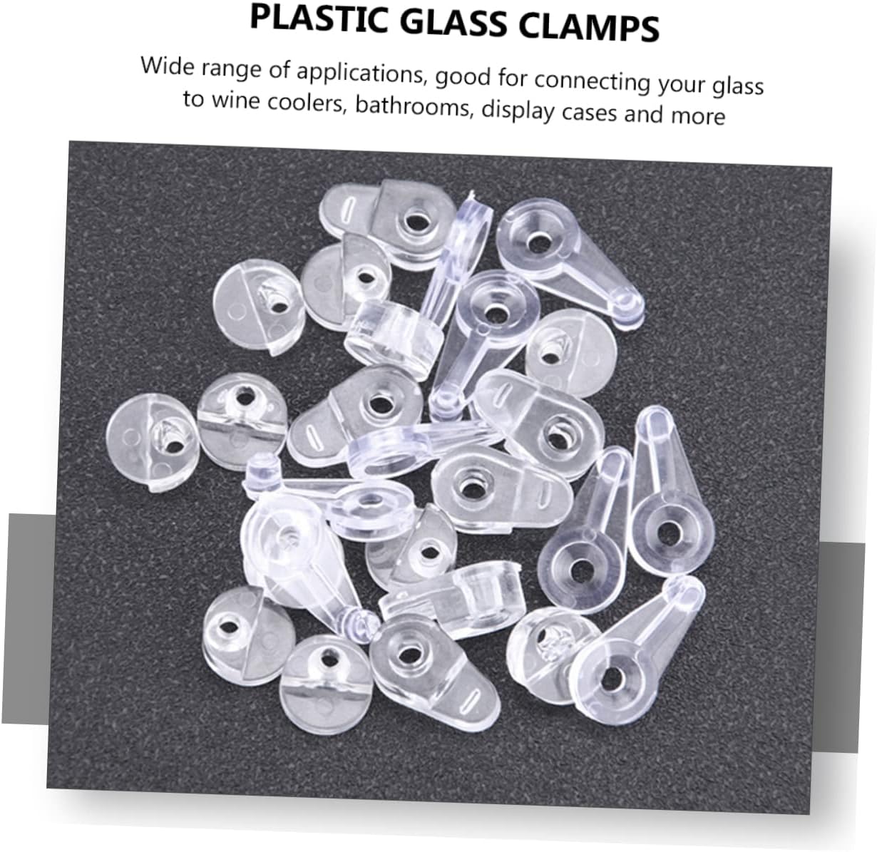 DOITOOL 100pcs Glass Mirror Holders Screws Glass Clips for Easy Installation Safe and Cabinet Mirror Fixing Clips for Home Use