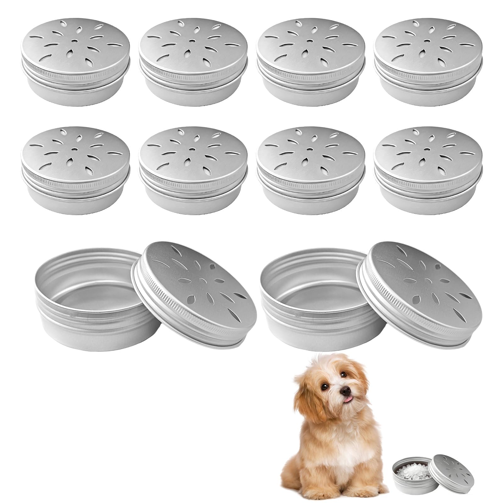 10 Pièces Récipients Odeurs 60 ML pour Chiens,Canettes en Aluminium pour Dressage Olfactif de Chiens, Accessoires de Dressage,boîtes de parfum pour chien,Polyvalents pour Dressage Renifleur et Ambianc