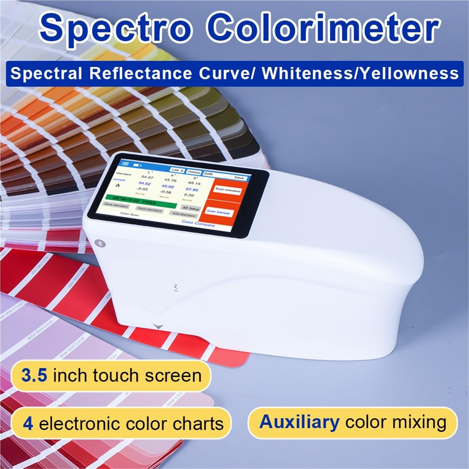 Espectrocolorímetro D/8 Espectrofotómetro de igualación de color Colorímetro de alta precisión
