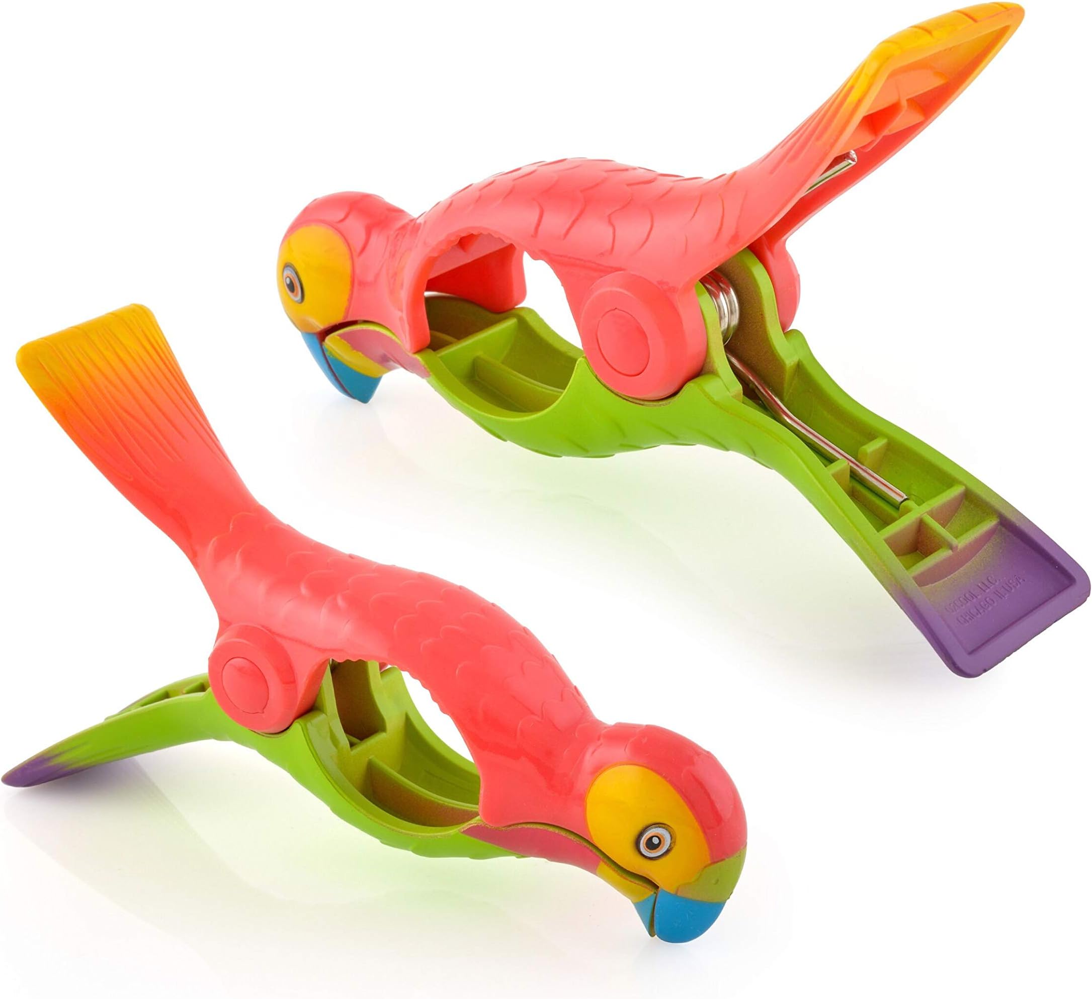 O2COOL Parrot Boca Beach Towel Clip