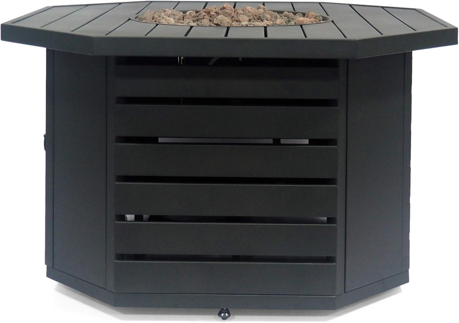 Great Deal Furniture Octagonal Iron Fire Pit, Matte Black
