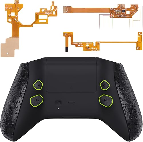 eXtremeRate Textured Black HOPE Programable Remap Kit for Xbox Series XS Controller Upgrade Boards Redesigned Back Shell Side Rails Back Buttons