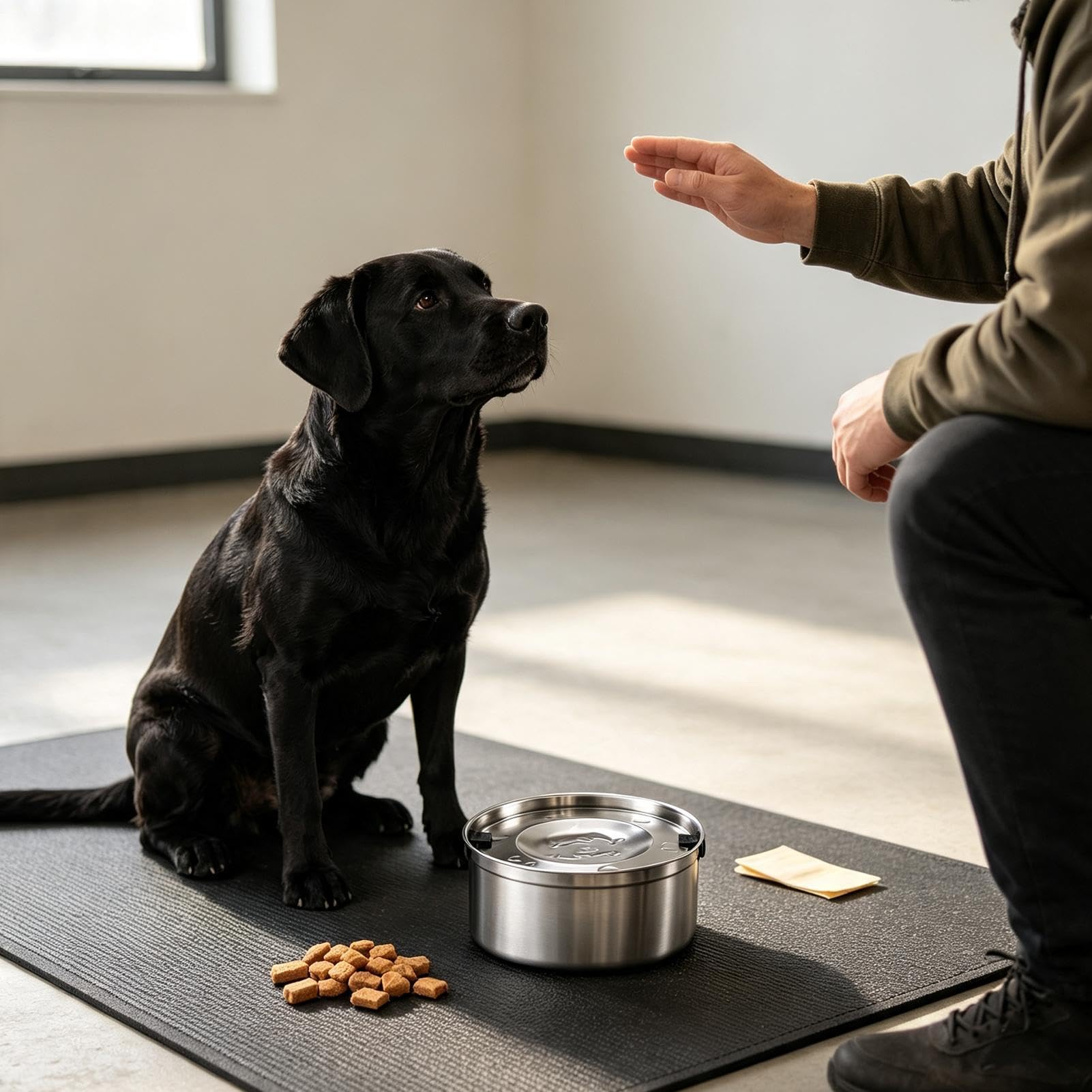 Gamelle d'eau Anti-Débordement pour Chien avec Abreuvoir Flottant en Acier