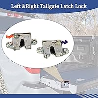 Vista 7 de Cerradura de pestillo de puerta trasera izquierda y derecha compatible con Tundra 2007 2008 2009 2010 2011 2012 2013 2014 2015 2016 2017 2018 2019