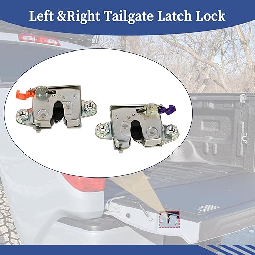 Miniatura 7 de Getfarway Cerradura de pestillo de puerta trasera izquierda y derecha compatible con Tundra 2007 2008 2009 2010 2011 2012 2013 2014 2015 2016 2017