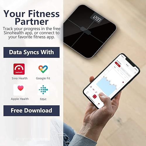 Miniatura 4 de Báscula digital de baño de peso corporal, báscula inteligente de peso corporal, huesos grasos, IMC, aplicación digital Bluetooth, pantalla LCD
