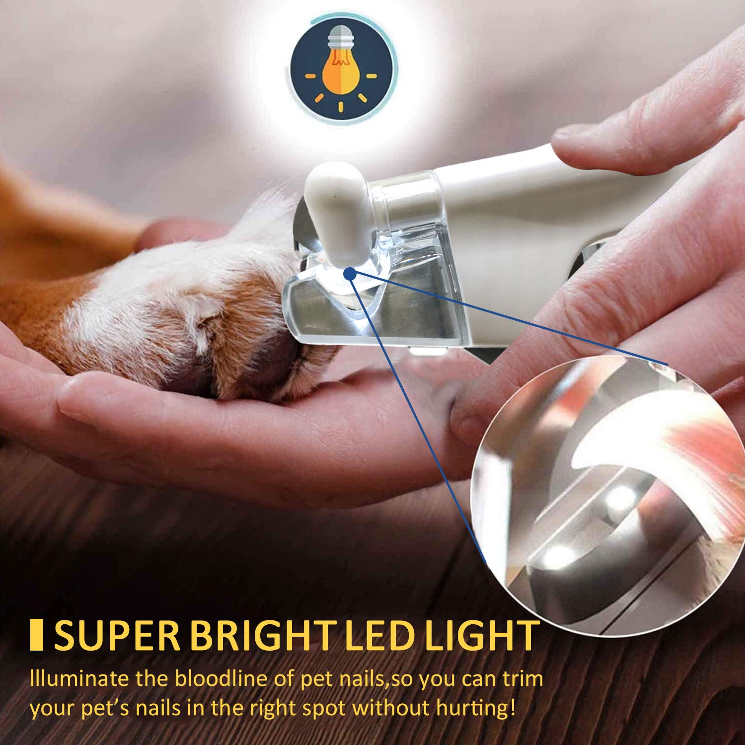Professionele LED Nageltang voor Katten Professionele LED Nageltang voor Katten