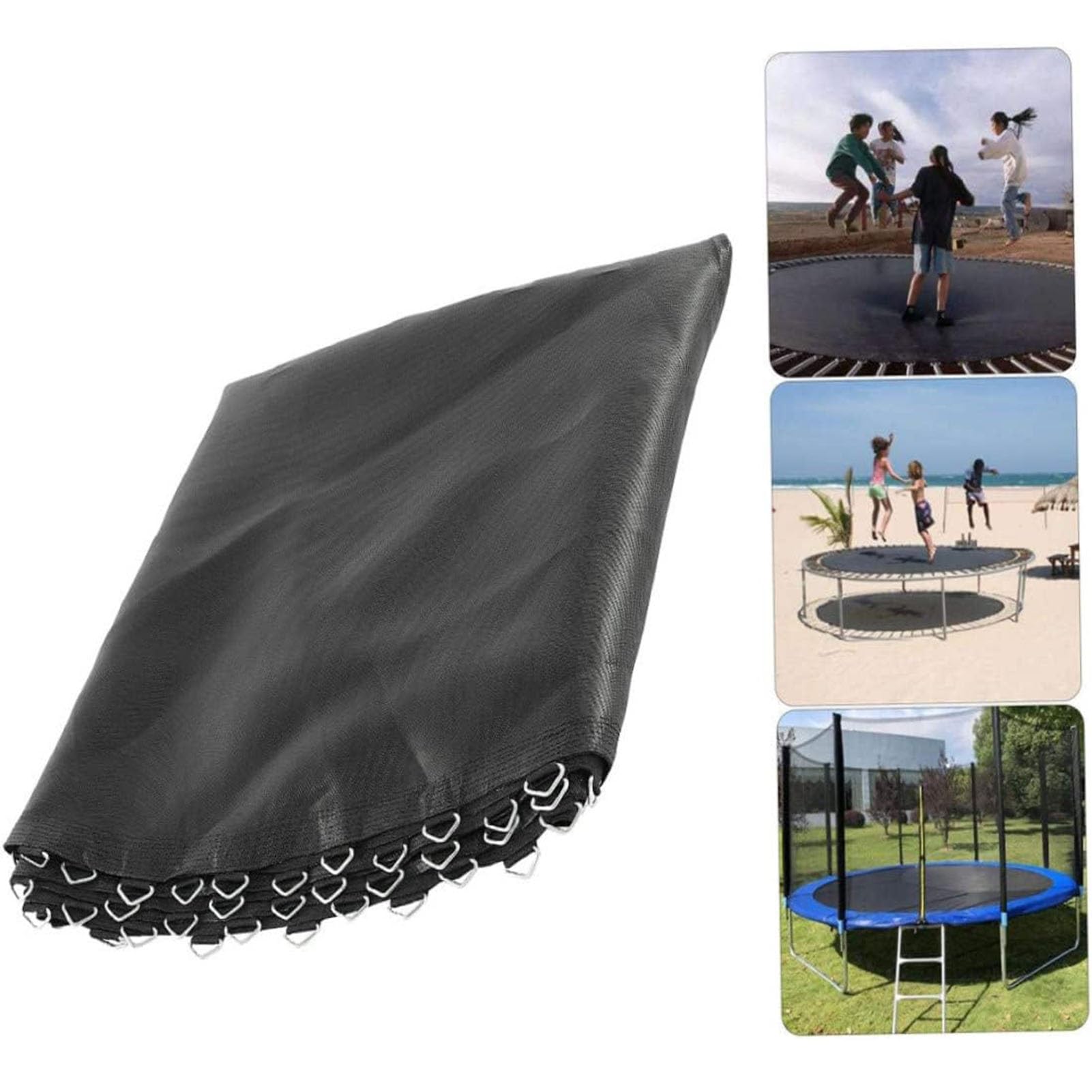 Wymienna mata do trampoliny o wysokiej elastyczności z pierścieniami w kształcie litery V, 8ft / 244 cm, akcesoria PP dla lepszego odbicia i stabilności