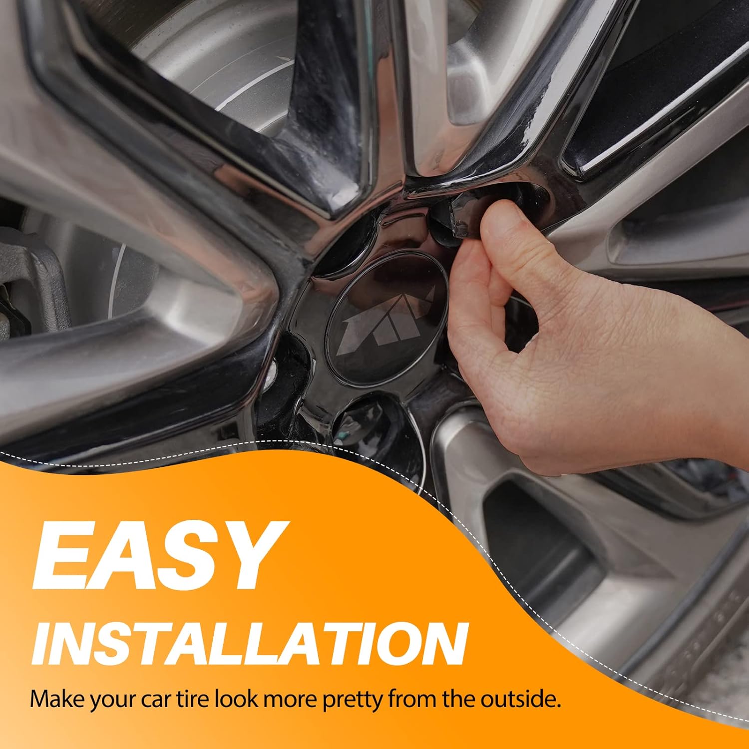 MIKKUPPA M12x1.5 Lug Nuts & 17mm Hex Lug Nut Covers - Replacement for Replacement for 1994-2013 Chevy Impala, 1998-2022 Honda Accord/CRV/Civic, 2003-2008 Honda Pilot Aftermarket Wheel