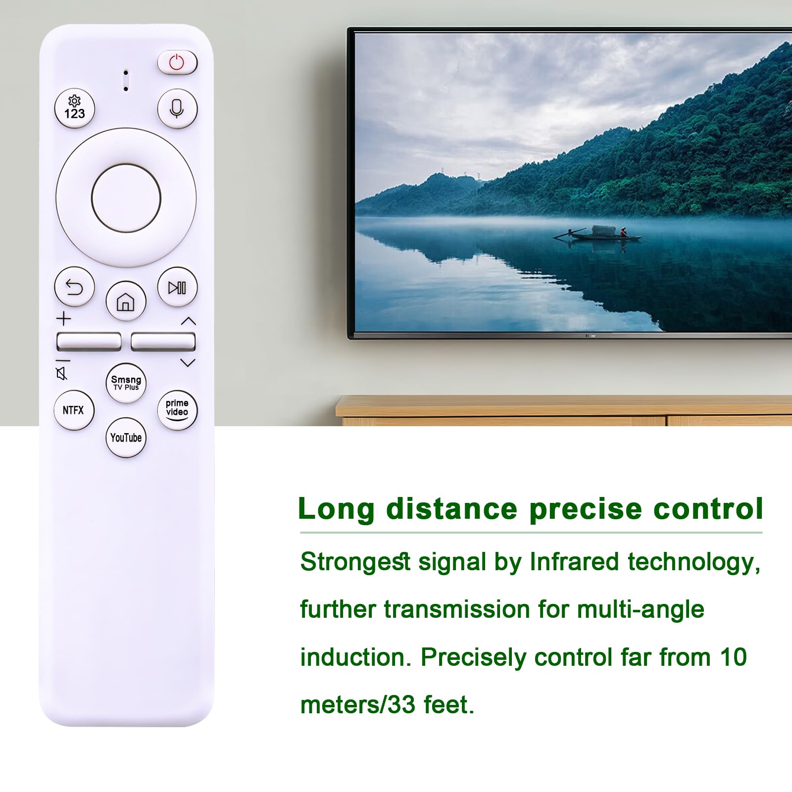 ALLIMITY Telecomando vocale di ricambio BN59-01482K TM2361E adatto per Smart TV Samsung QN55Q70DAFXZX QN77S95DAFXZX QN75LS03FWFXZA QN85LS03FWFXZA, sub BN59-01500M BN59-01480K BN59-001480K 1500D