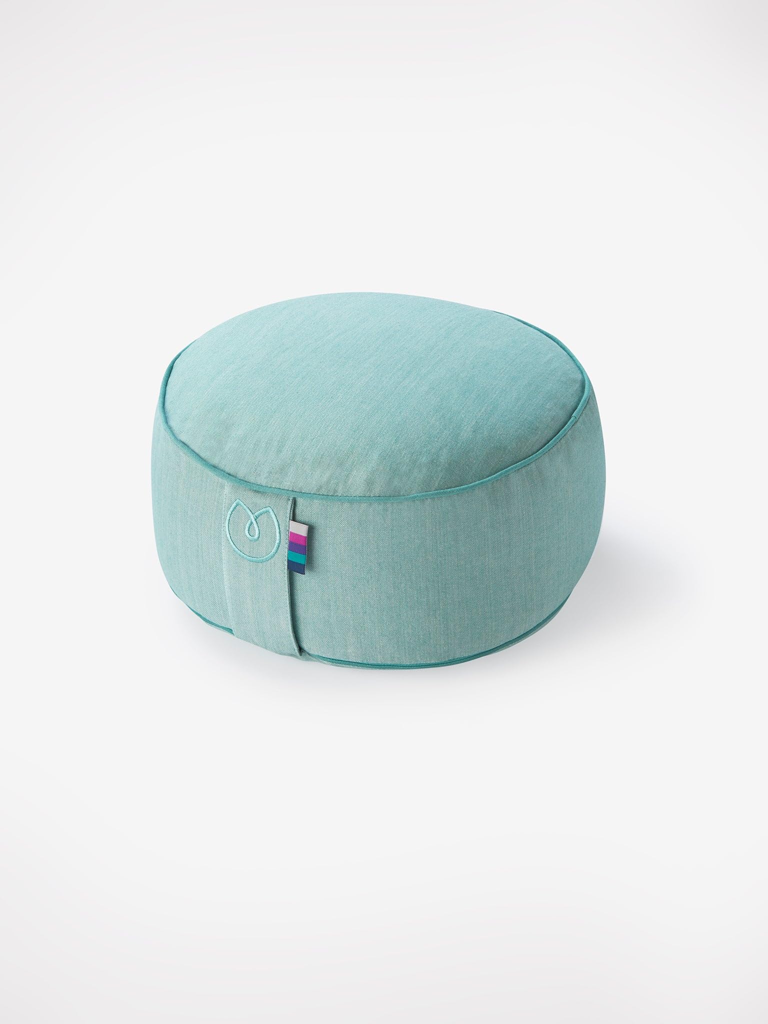 Yogamatters Organic Cotton Chambray Meditation Cushion | Floor Seating Pillow (Eucalyptus)