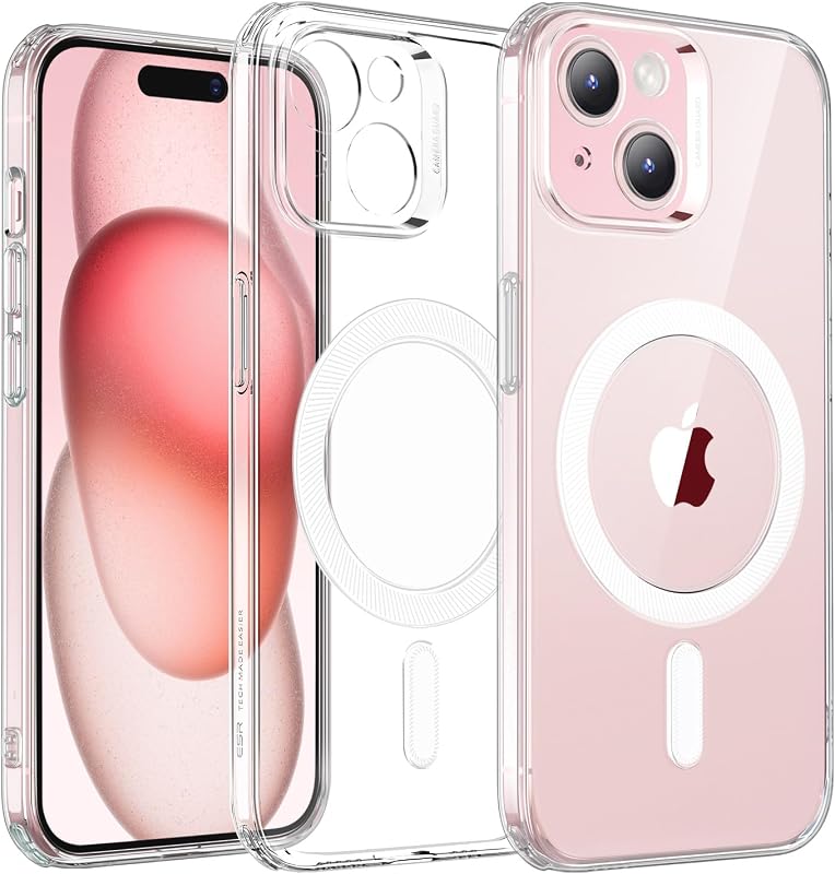 Funda para iPhone 15, compatible con MagSafe, protección de grado militar, resistente al amarillamiento y rayones, funda magnética para iPhone 15, serie Zero, transparente | Compatible con MagSafe, delgado, protección contra caídas de grado militar, resistente a rayones