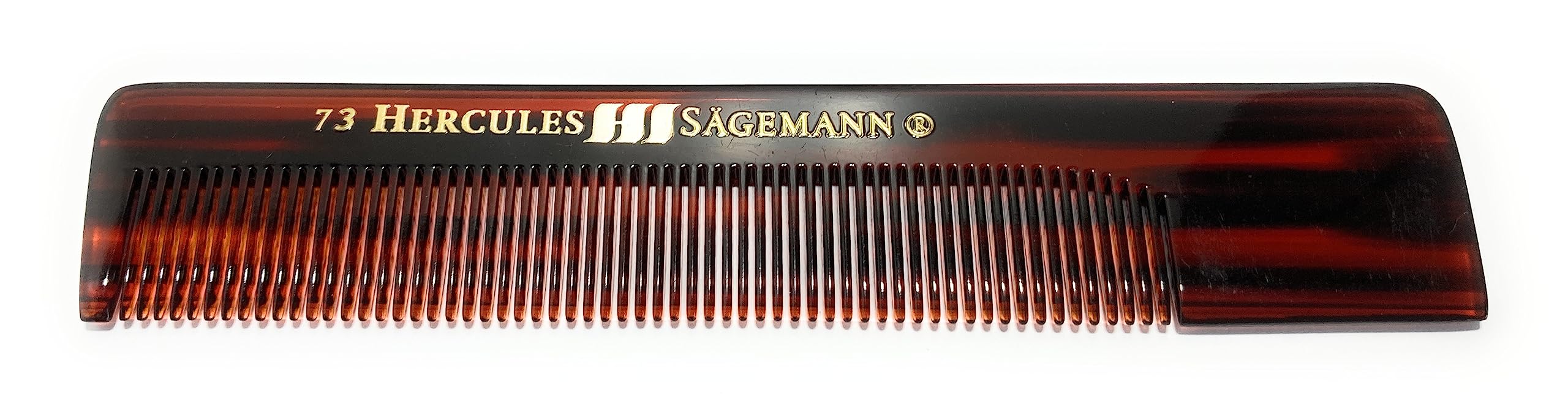 Hercules SägemannPocket Comb Cellon 73 Handmade 5.4 Inch Uniform Regular Tooth Beard Comb Rectangle Comb (73)