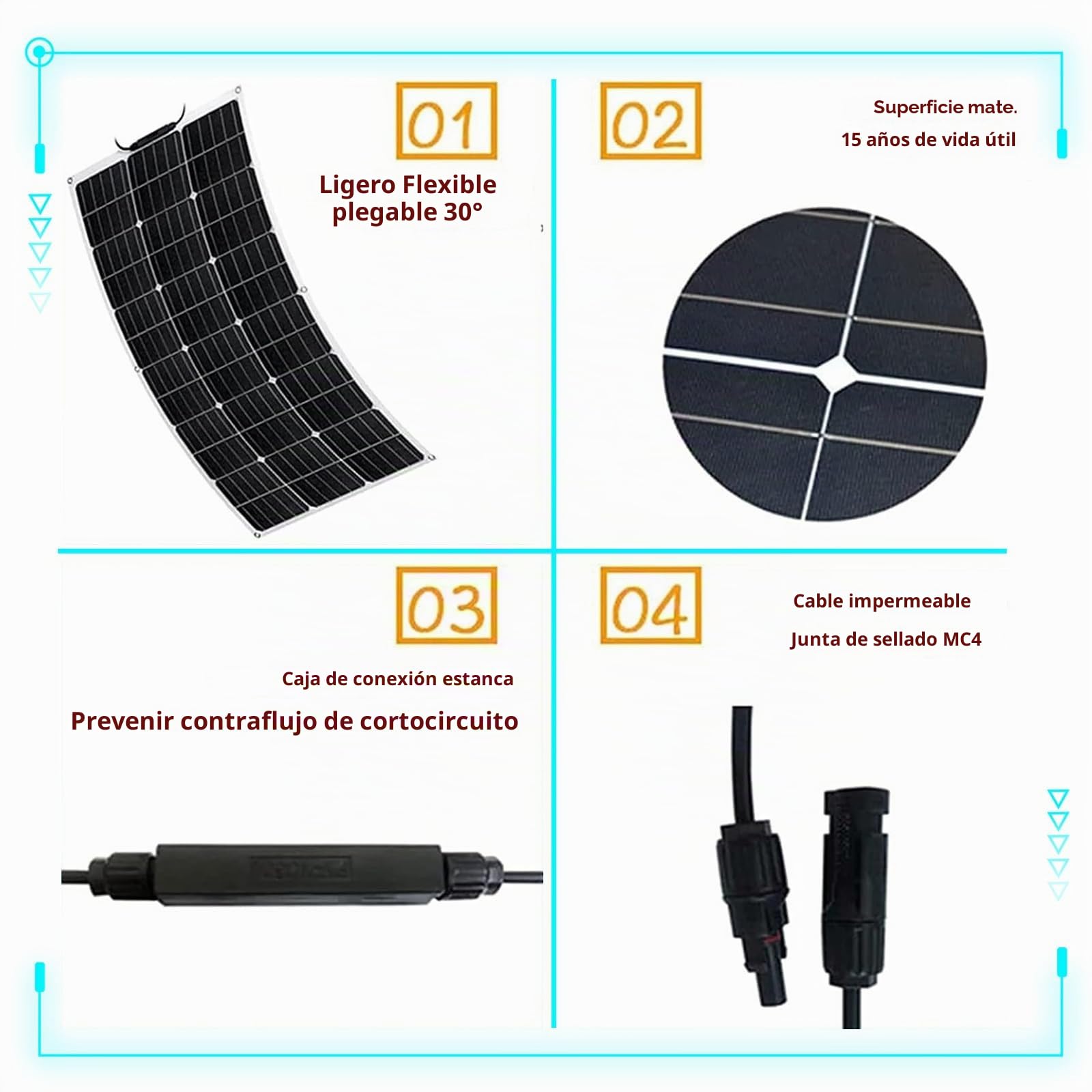 Kit de Panel Solar de 500W, 1000W, módulo fotovoltaico, Cargador de batería Solar monocristalino con Controlador de Carga + Accesorio, para Casas, campamentos(1x500W)
