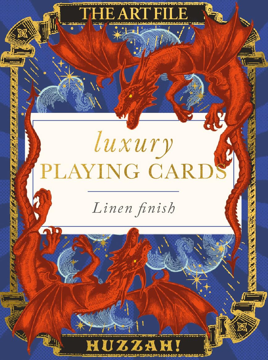 The Art File Luxury Playing Cards Mystical Medieval Style Dragon Huzzah - Linen Finish