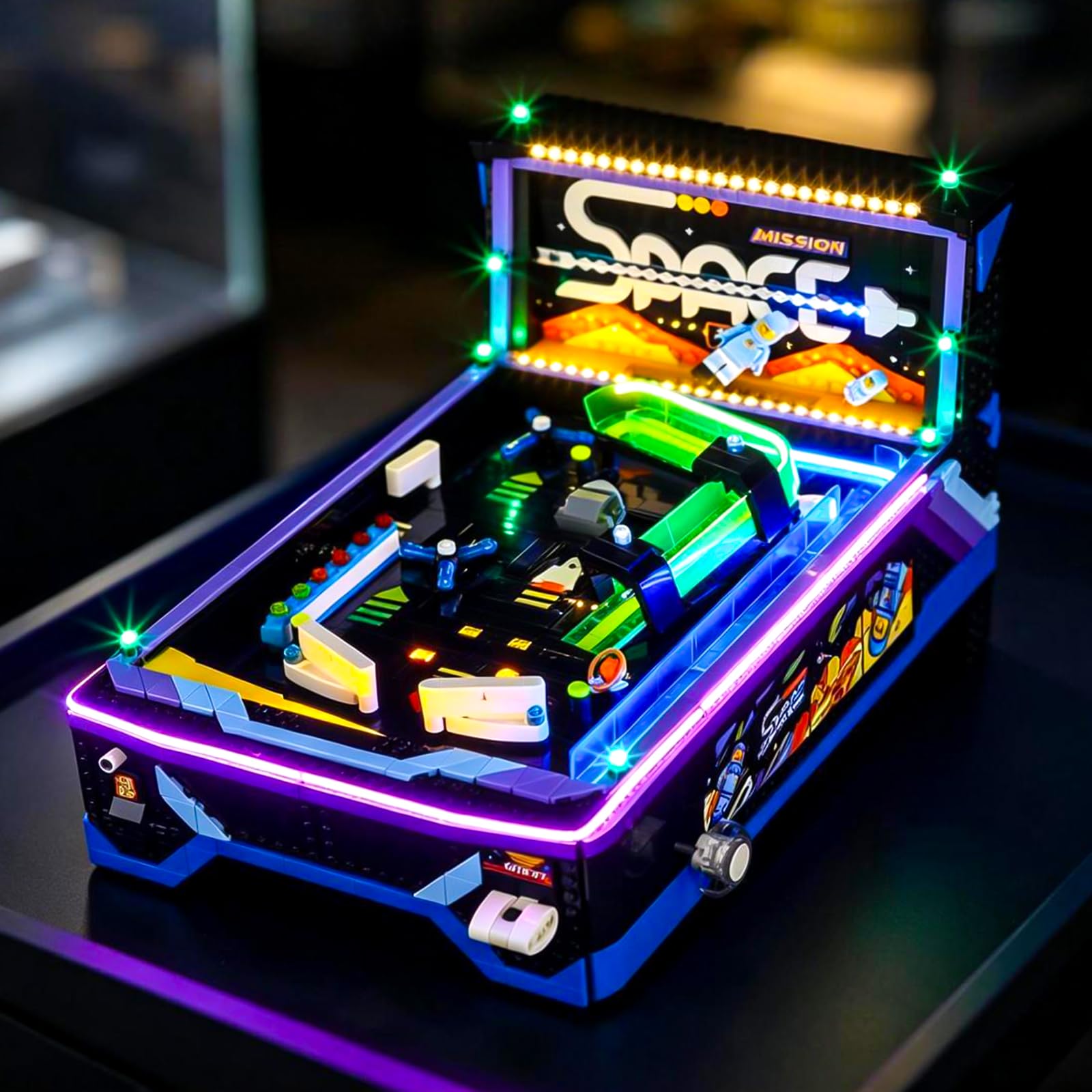 BRIKSMAX Kit di luci 2.0 compatibile con Lego Icons Arcade Pinball Machine 11374 Set da costruzione - Kit di illuminazione a LED originale (solo accessori) per display, regali e collezionisti