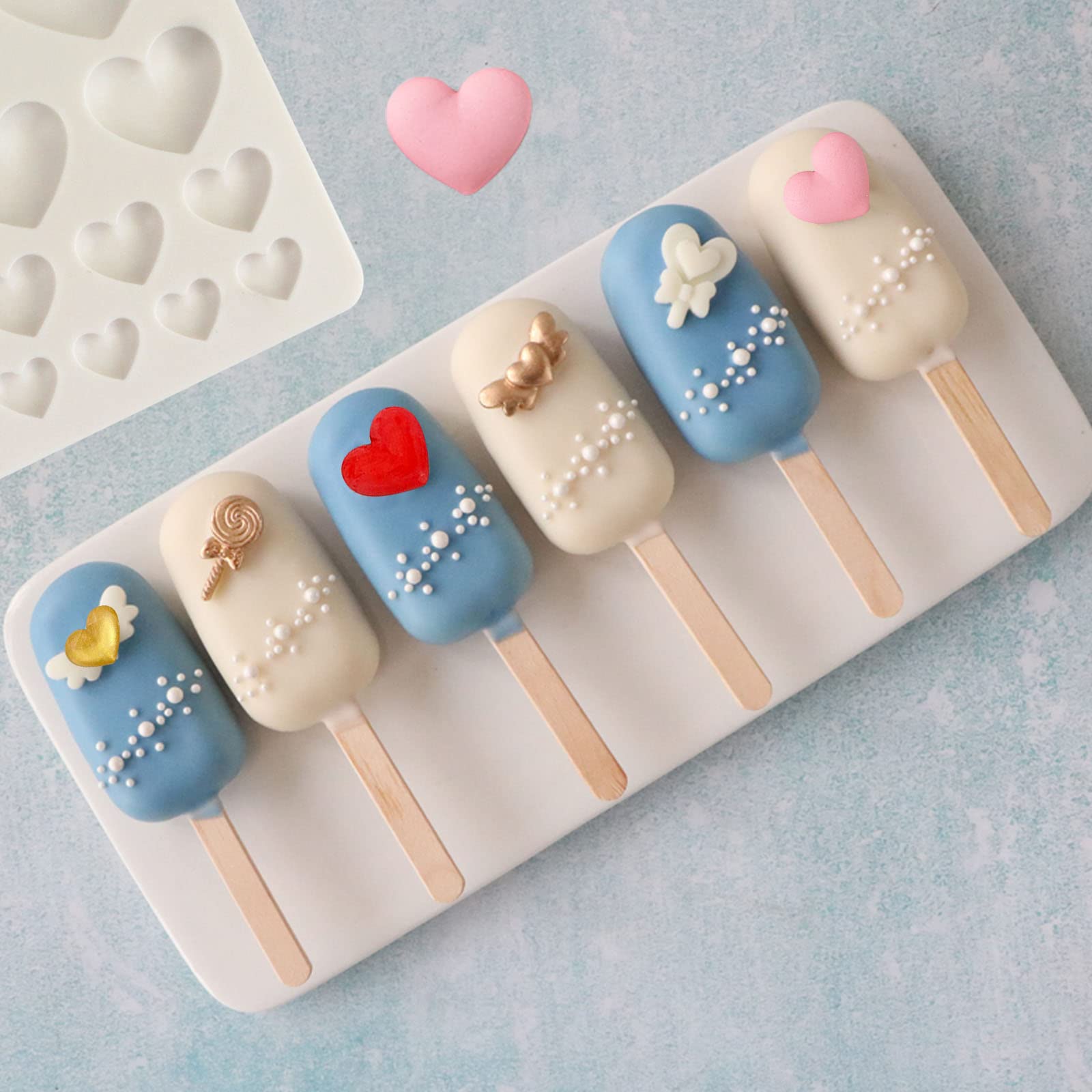 25 Cavities Heart Shape Silicone Fondant Mold Heart Shape Chocolate Mold Baking Silicone Mold Cake Decorating Sugar Craft Polymer Clay - Image 7