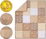The Peanutshell 3 Piece Baby Crib Bedding Set for Boys & Girls - Newborn, Infant & Toddler Nursery Bed Set Decor with Fitted Crib Sheet, Dust Ruffle Comforter - Boho Celestial