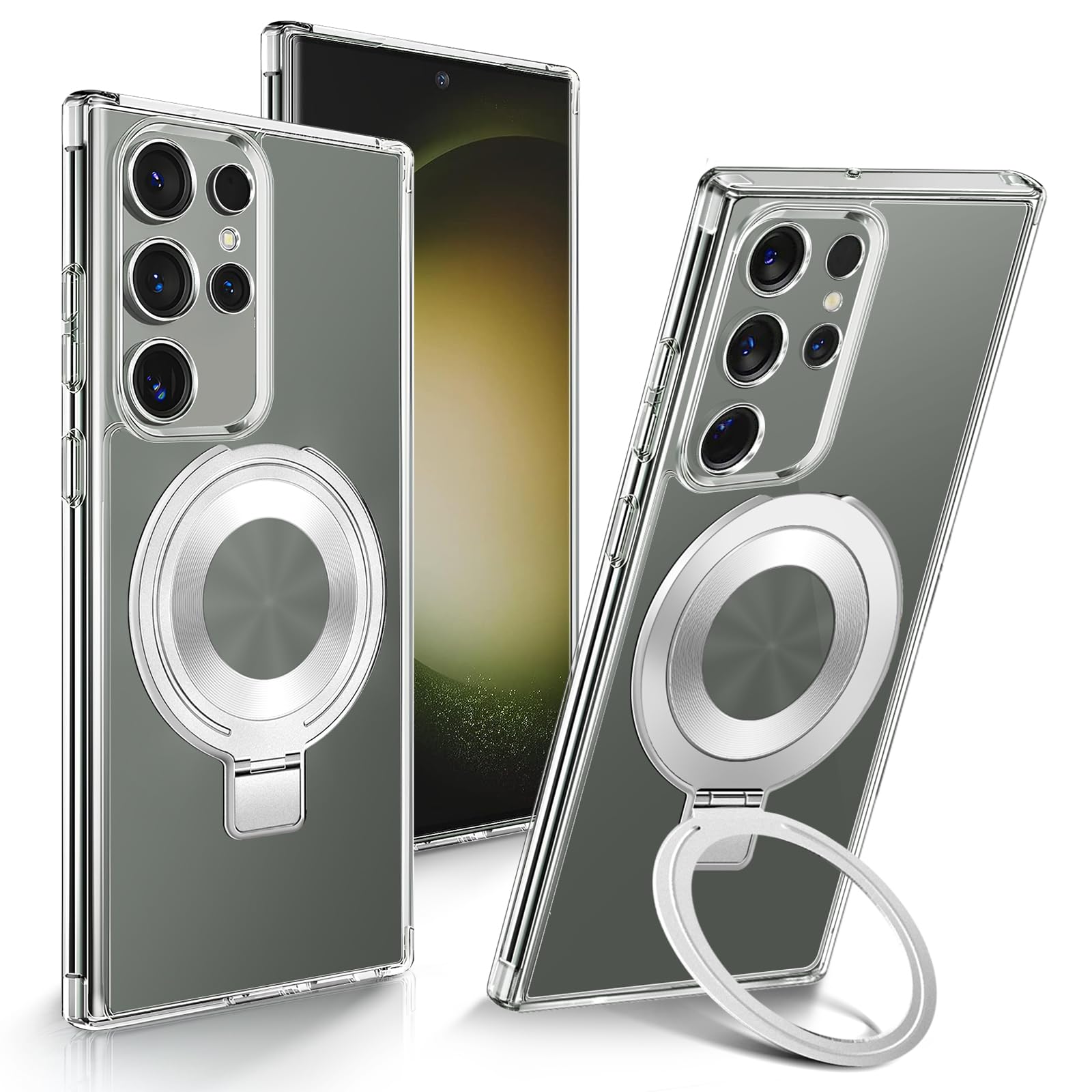 Amazon.co.jp: Galaxy S23 Ultra ケース リング 【MagSafe対応/縦横両 