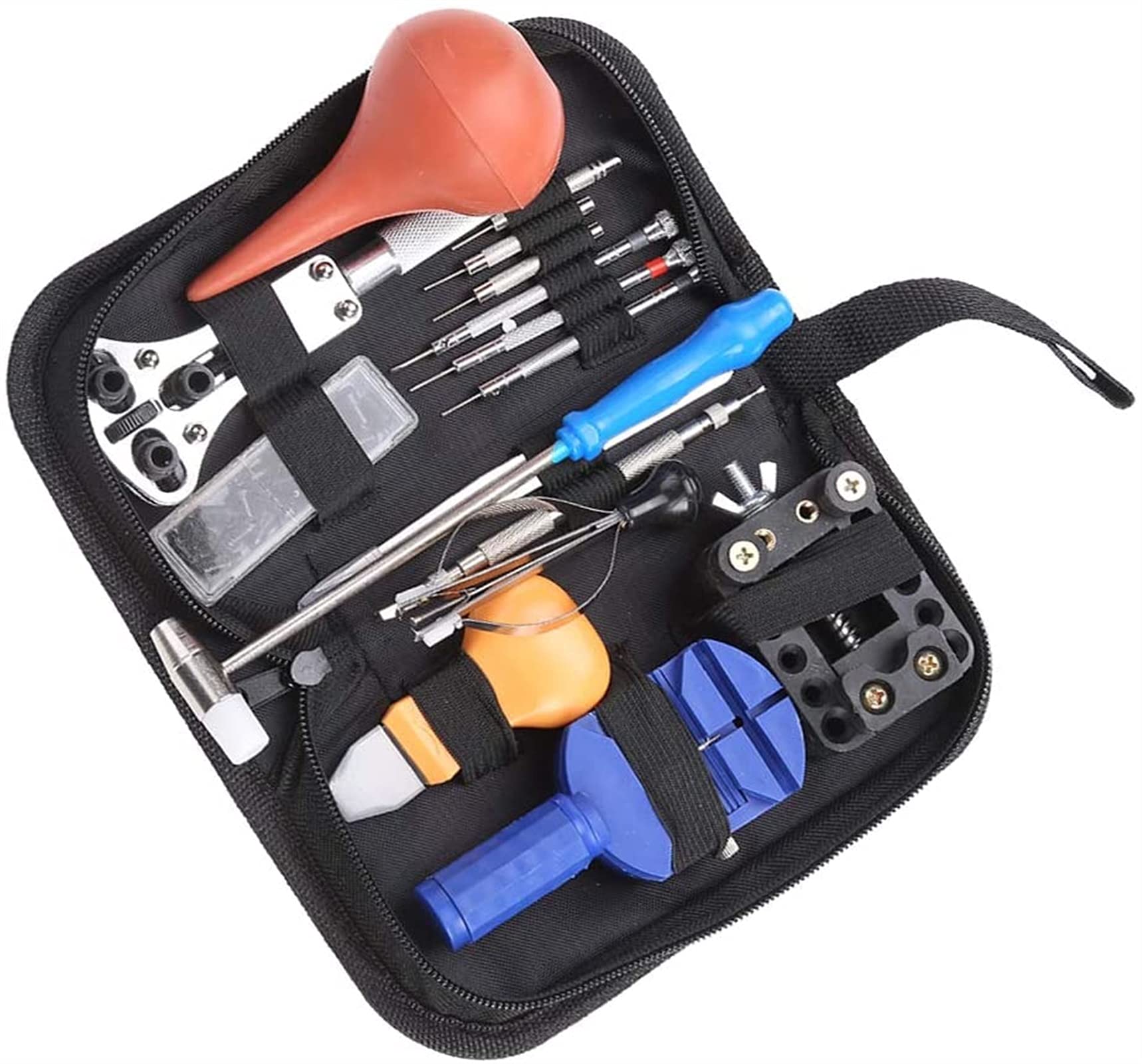 Kit d'outils de réparation de Montres Ouvre-Bracelet Changement de Pile Extracteur de maillons Ouvre-Dos Ensemble d'outils de Changement de Pile d'horloger