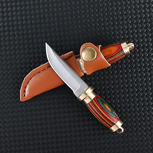 Miniatura 4 de NBGDY Mini llavero de cuchillo cuchillo de bolsillo pequeño juego de cuchillos de cortador de caja EDC Juego de 2 piezas KPQ-1030