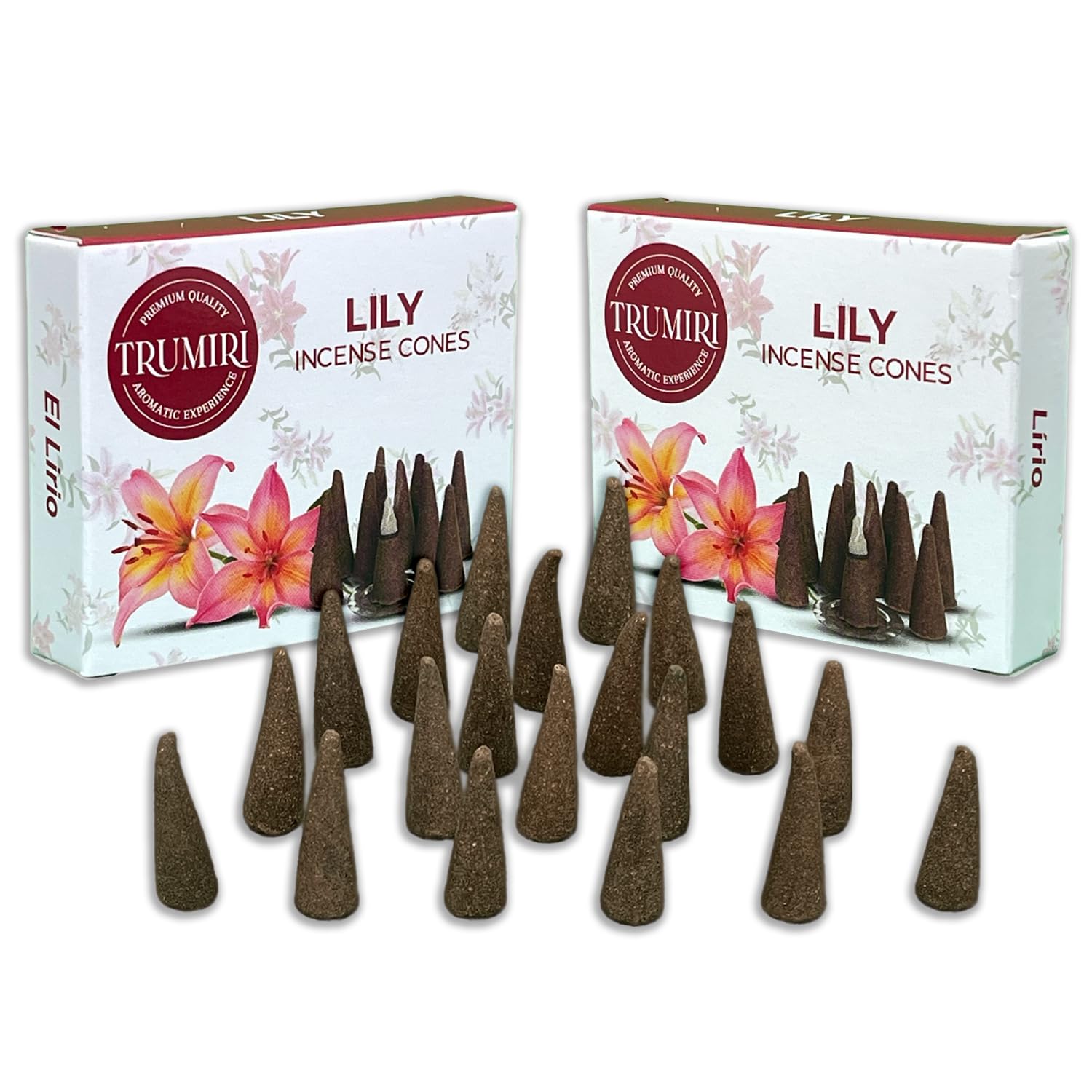 Lily Räucherkegel – insgesamt 20 Kegel-Räucherstäbchen – Doppelpack mit 10 Räucherkegeln – Räucherkegel mit Duft – Räucherkegel – Räucherkegel – Incent Cone