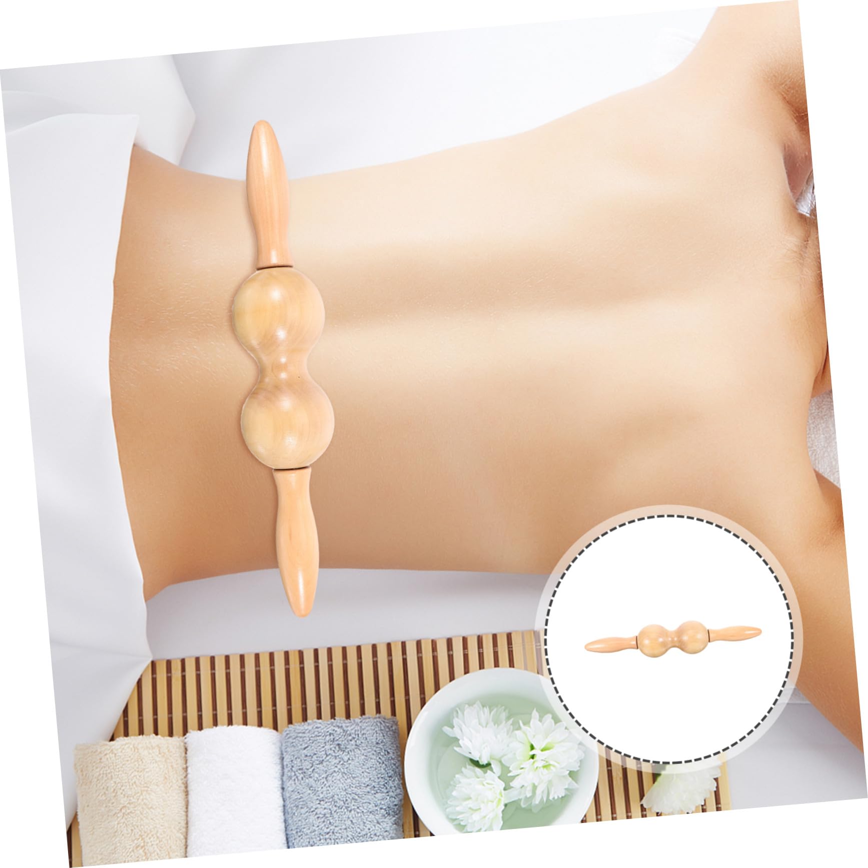 Holz massagestab für Akupressurpunkte Ergonomisch Geformt Leichter Haushalts akupressur massageroller Durchblutung an Füßen und Körper Natürliches Material Tragbar für Wellness zu
