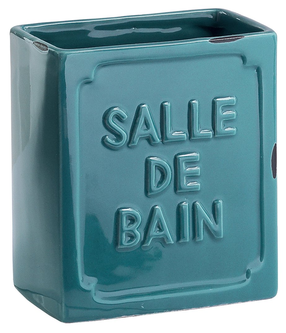 Gedy Vivienne Porta Brushes, Ceramic, Blue, One Size