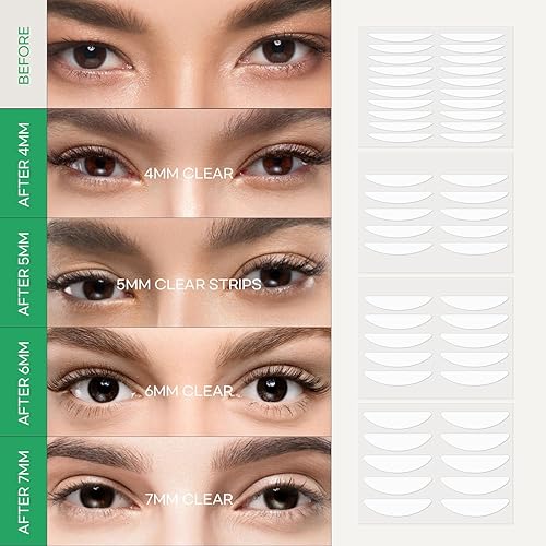 Miniatura 4 de BeautyVille Shine - Tiras elevadoras de párpados para ojos con capucha cinta invisible para ojos caídos (0.157-0.276 in), 400 unidades