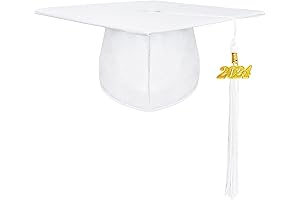 Unisex Adult Matte Graduation Cap with 2024+2025 Tassel Year Charm
