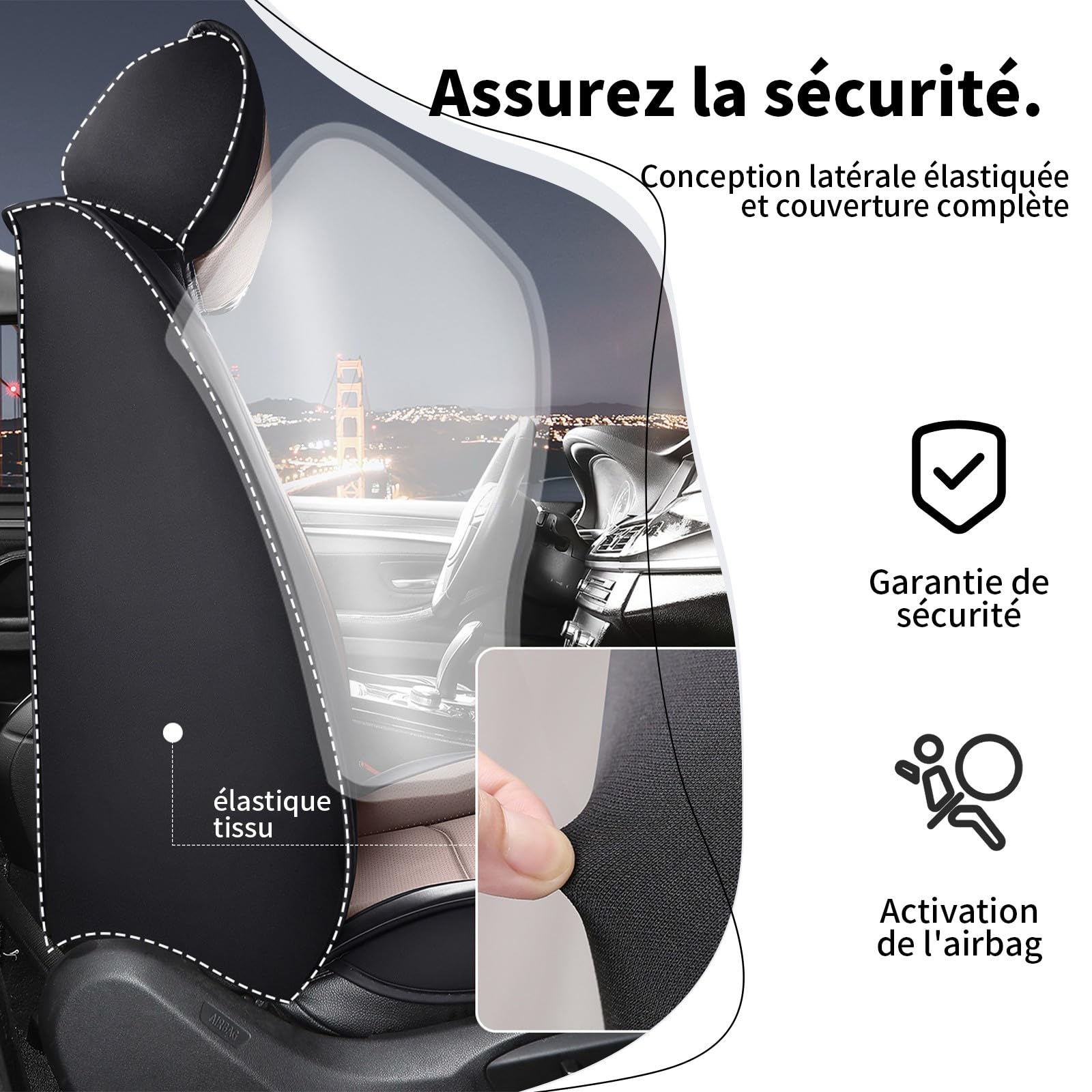 Housses de Siège pour Dacia Duster 3 2024-2026 Auto,5 Places Housses de Siège Auto Avant Arrière,Ensemble Cuir PU Étanche et Respirant Protection Anti-Rayures