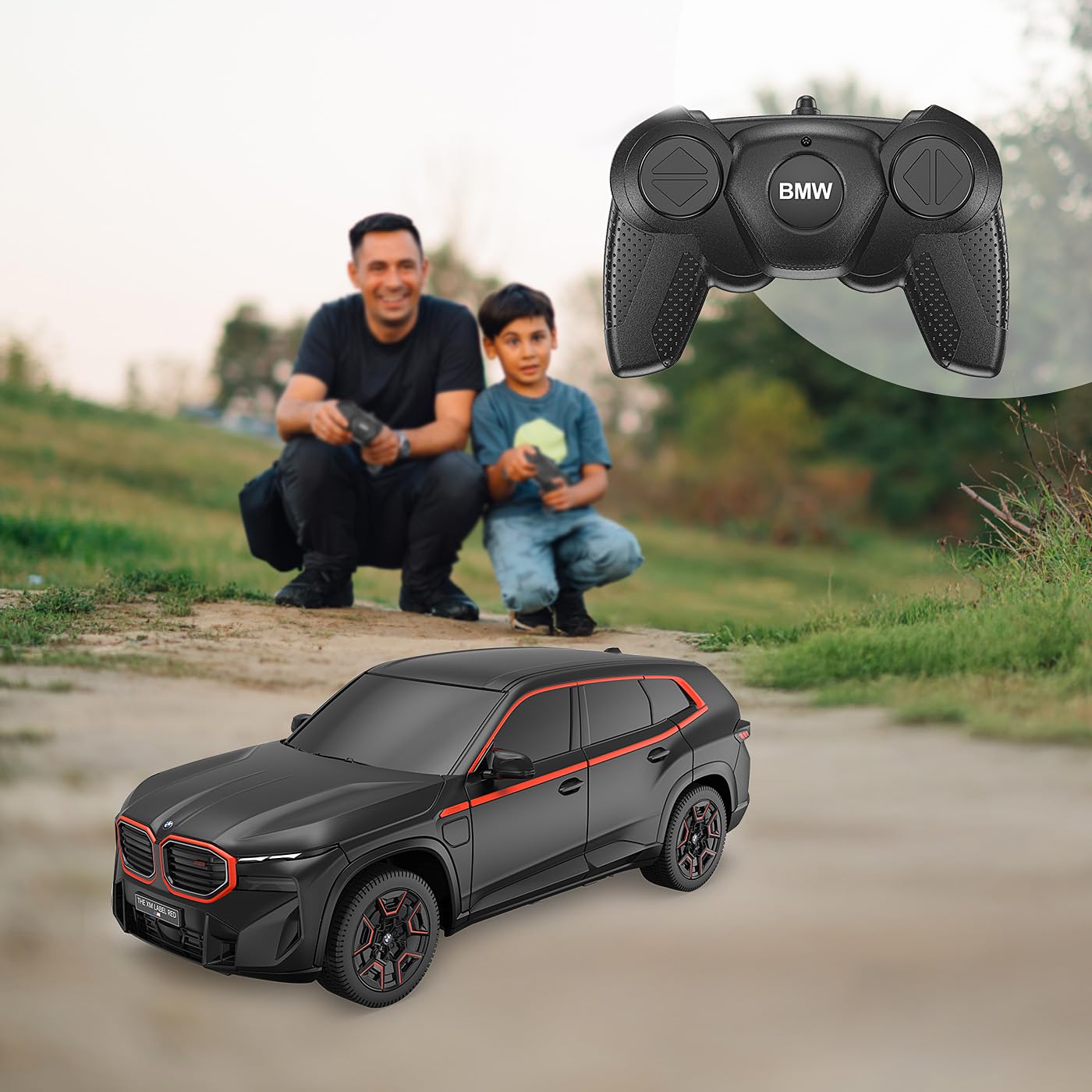 JAMARA 402222 BMW XM 1:24 2,4 GHz – zdalnie sterowany samochód, samochód RC, zabawka dla dzieci z pilotem zdalnego sterowania, model samochodu, prezent dla dzieci, samochód sportowy, wierne