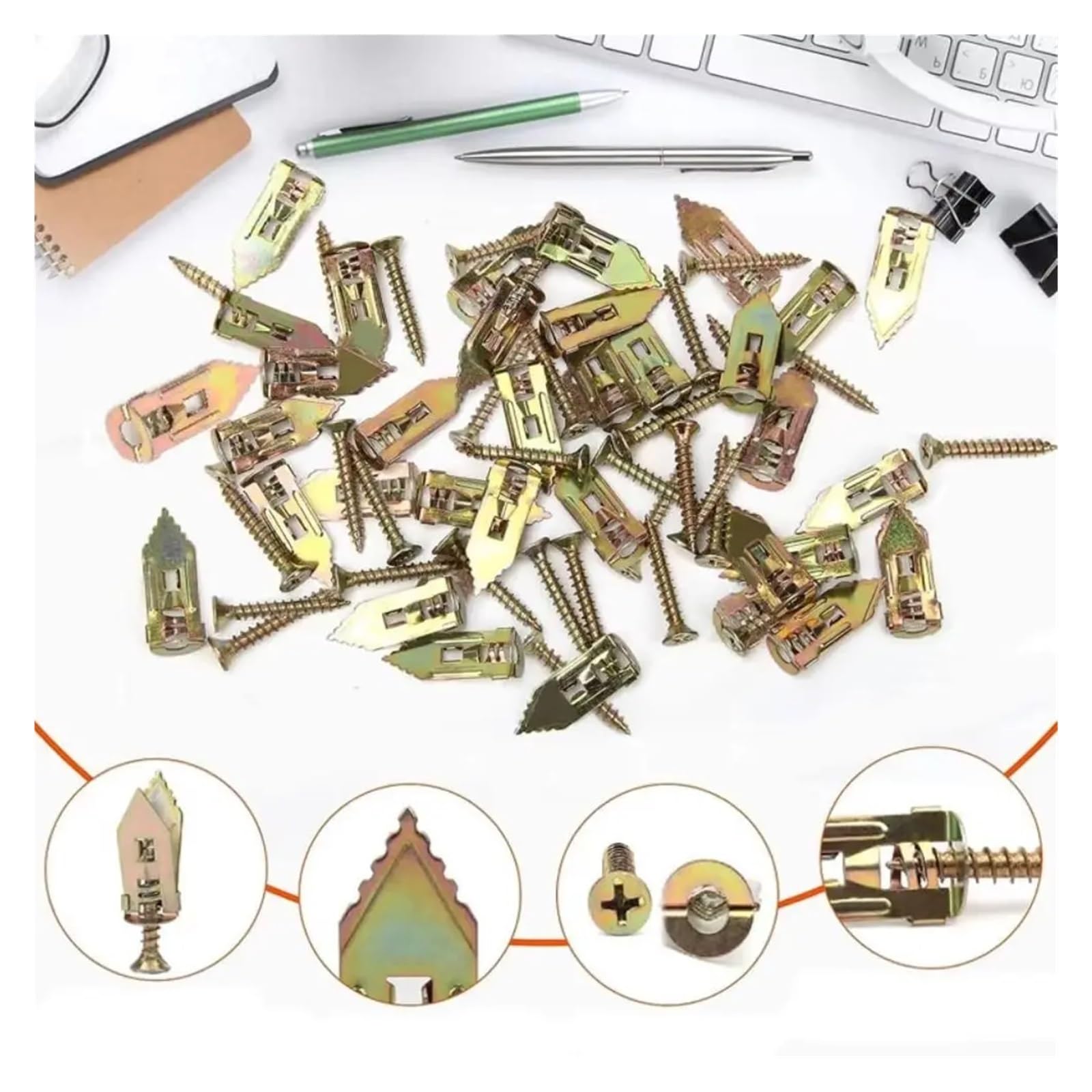 Hohlwandstecker Nagel-in Hammer Treiber Schraube Verzinkt Rostfrei Befestigung Expansion Bolzen Selbst Bohren Härte(12 * 40mm)