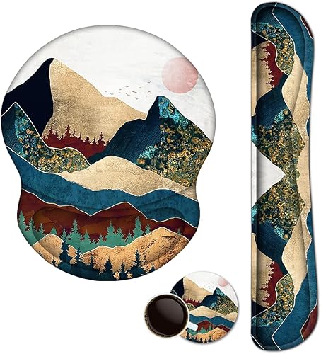 Miniatura 12 de ArtSo Alfombrilla de mouse para teclado y reposamuñecas, ergonómica, cojín mejorado, almohadilla de gel de espuma viscoelástica, base de goma