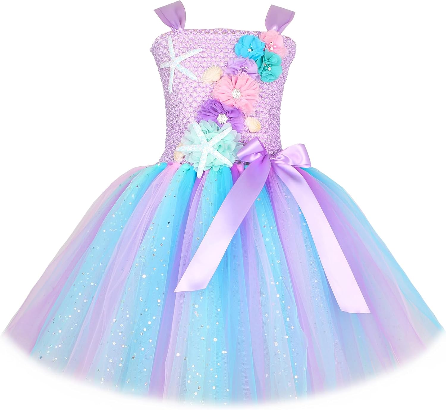 Mermaid Costume for Girls Birthday Party Gifts Halloween Tutu Princess Dress Outfits - Image 2