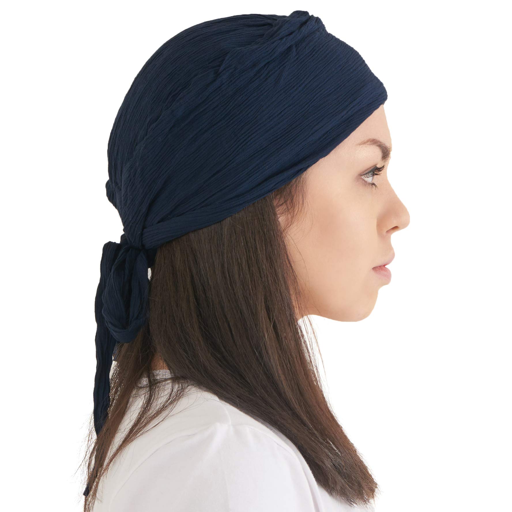 CHARM Pirate Hat Head Scarf - Turban Bandana Cap Boho Scarf Chic Womens Mens Adult Pirate Costume Casualbox Navy