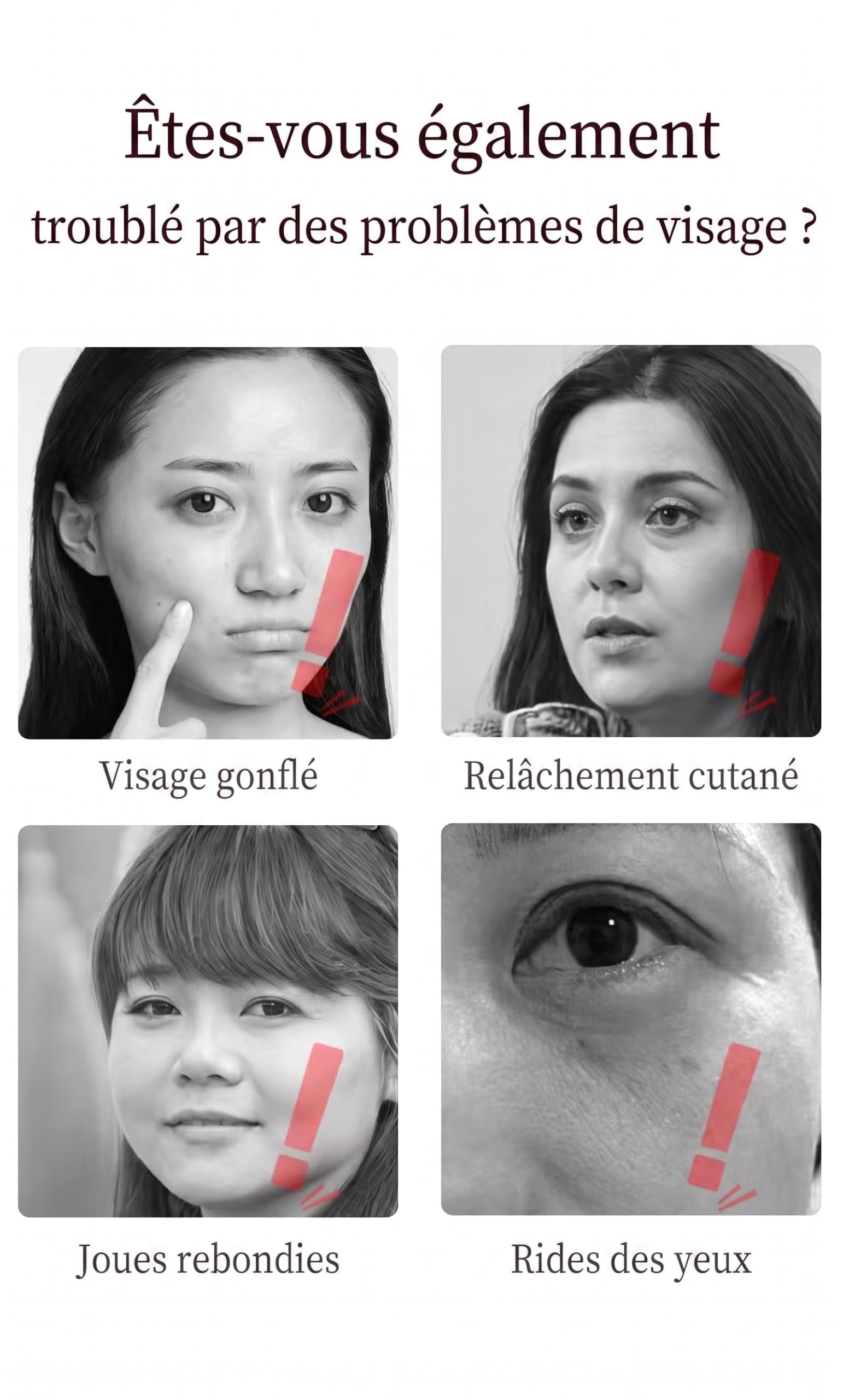 Korons Gua Sha Électrique Masseur Visage Soin Anti-Rides Lifting