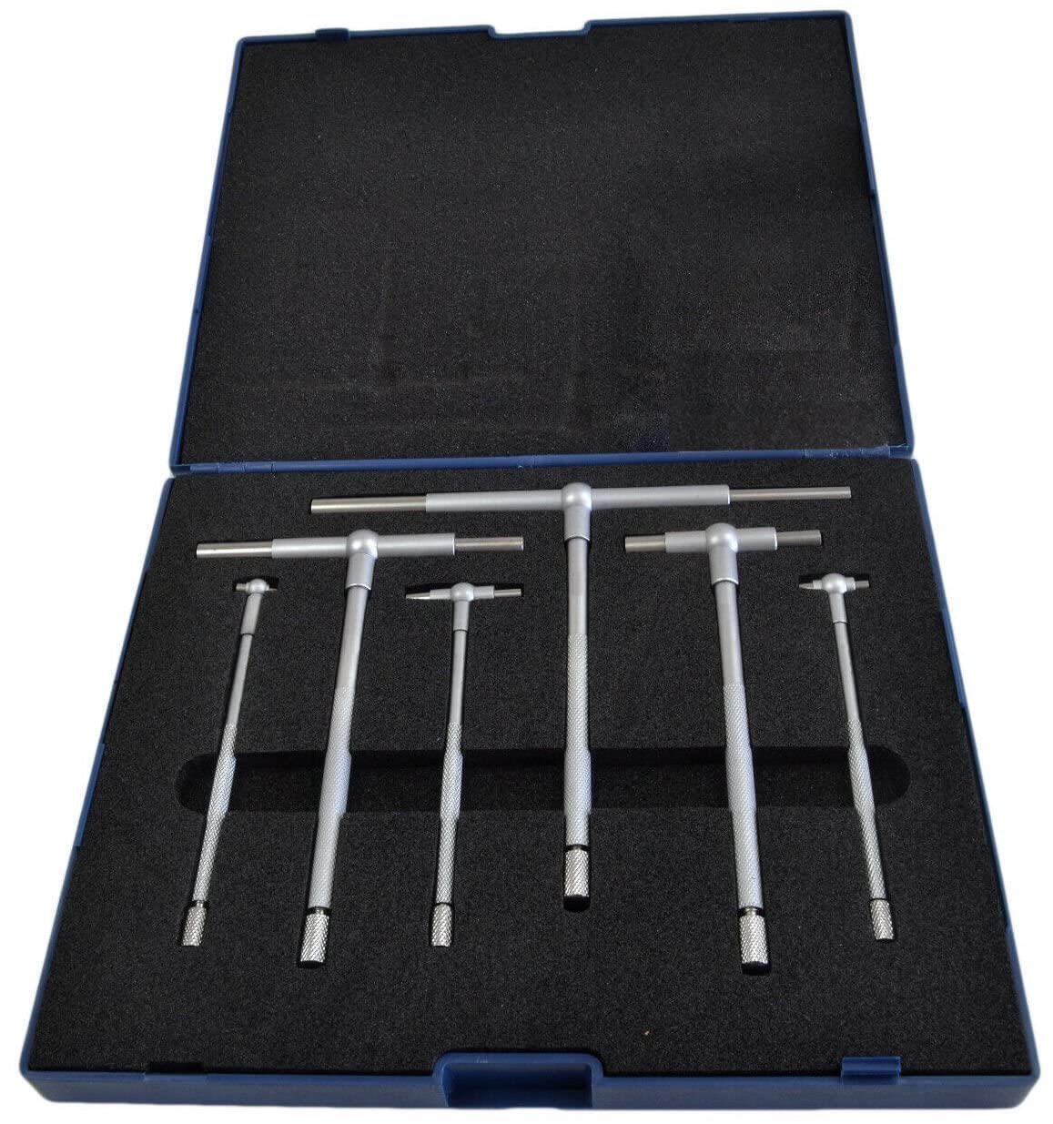 Telescopic Gauge Set 6pcs 5/16" to 6" I.D. Measuring TBore Hole Gauge