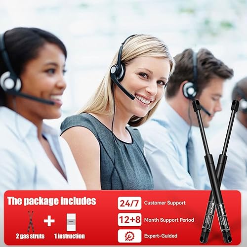 Miniatura 7 de IAQWE C16-11028 - Amortiguadores de gas de 12 pulgadas, 40 libras/178N, soportes de elevación de 12 pulgadas para A.R.E Leer Camper Shell Truck