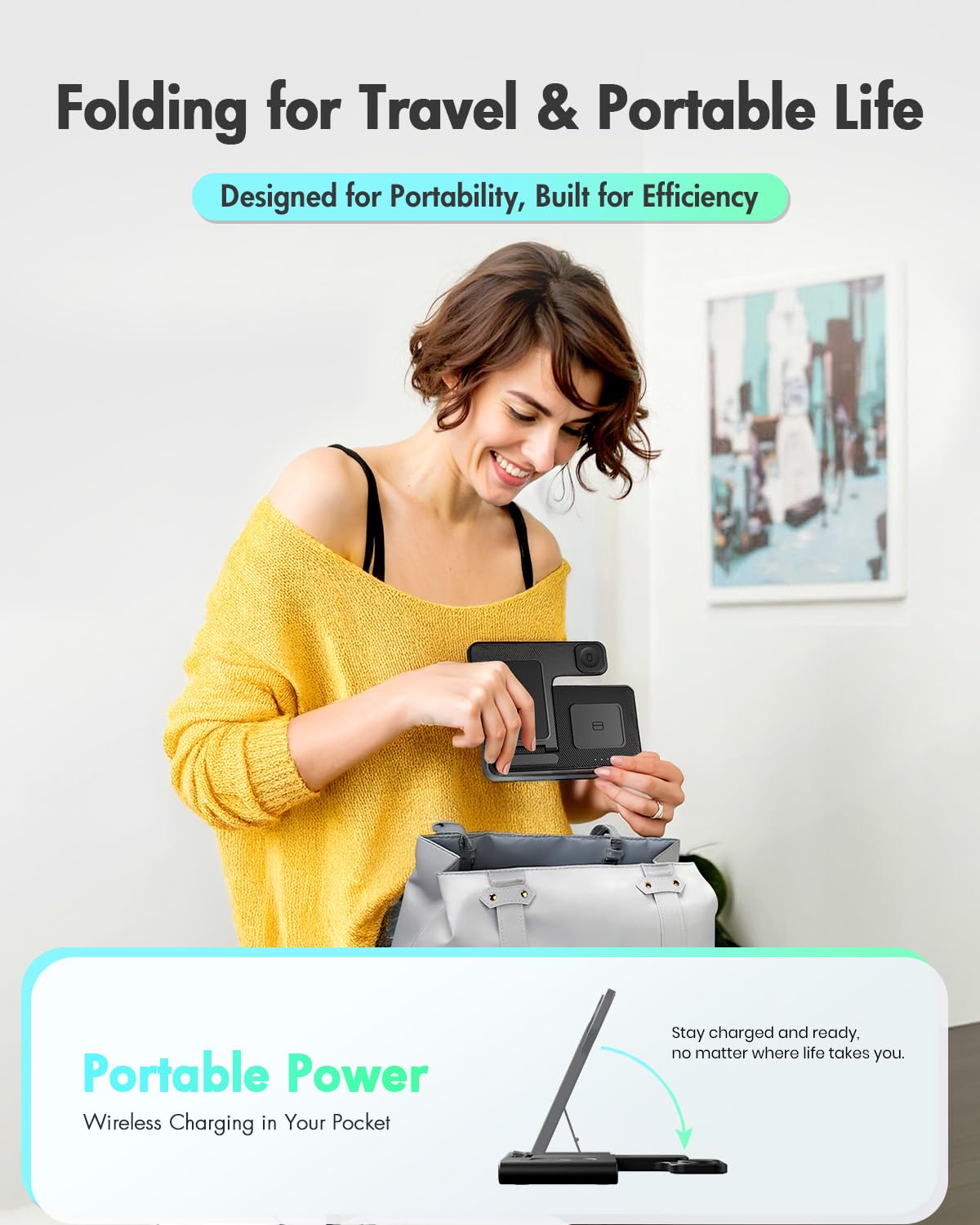 Wireless Charger iPhone Charging Station: 3 in 1 Charger Stand Multiple Devices for Apple - iPhone 17 16e 16 15 14 Pro Max 13 12 11 - Watch 10 9 8 7 6 5 4 3 2 SE and Ultra Series - Airpods 4 3 Pro