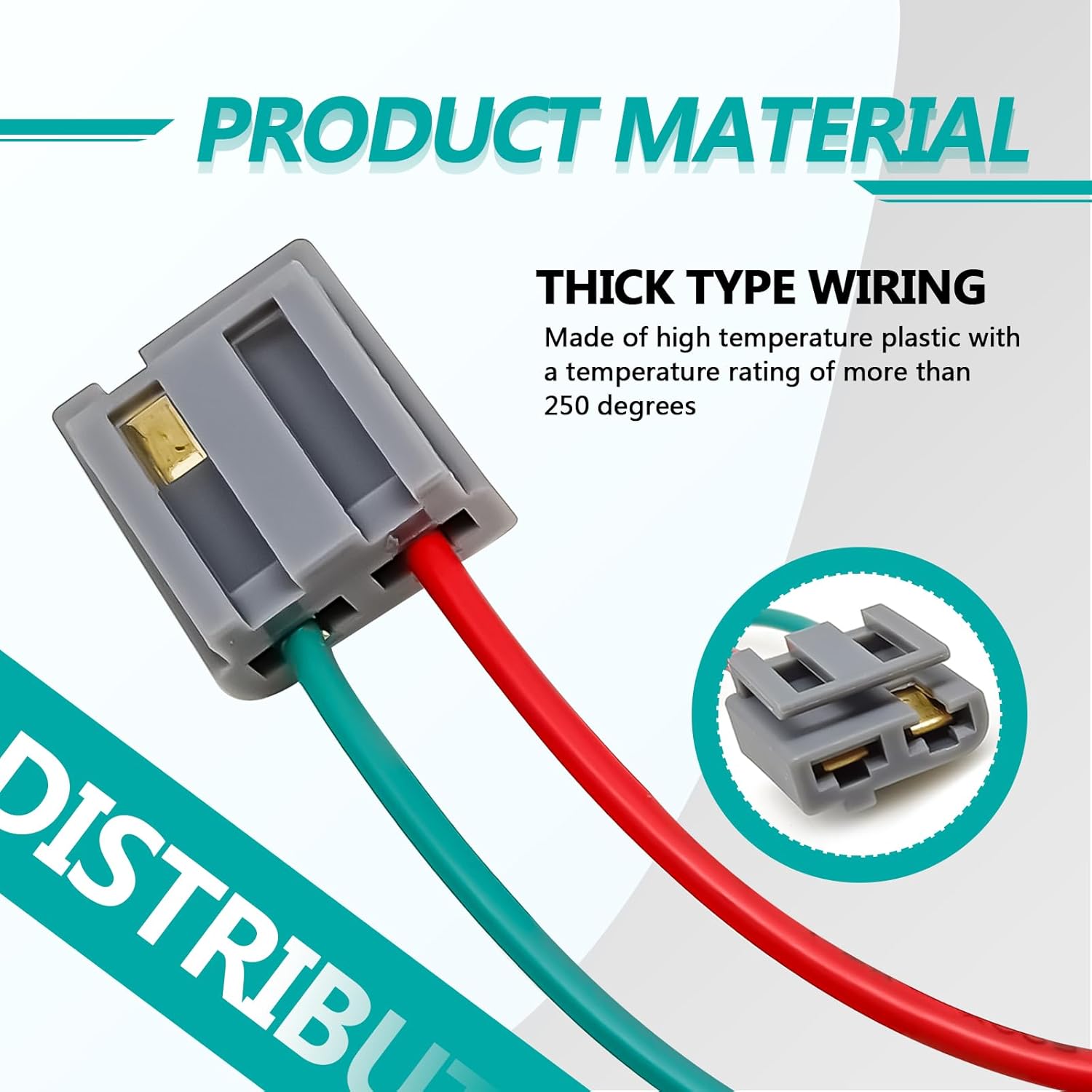 170072 HEI Distributor Pigtail Wire Harness 12v Power and Tach Connector Plug Compatible with RV Chevy GM