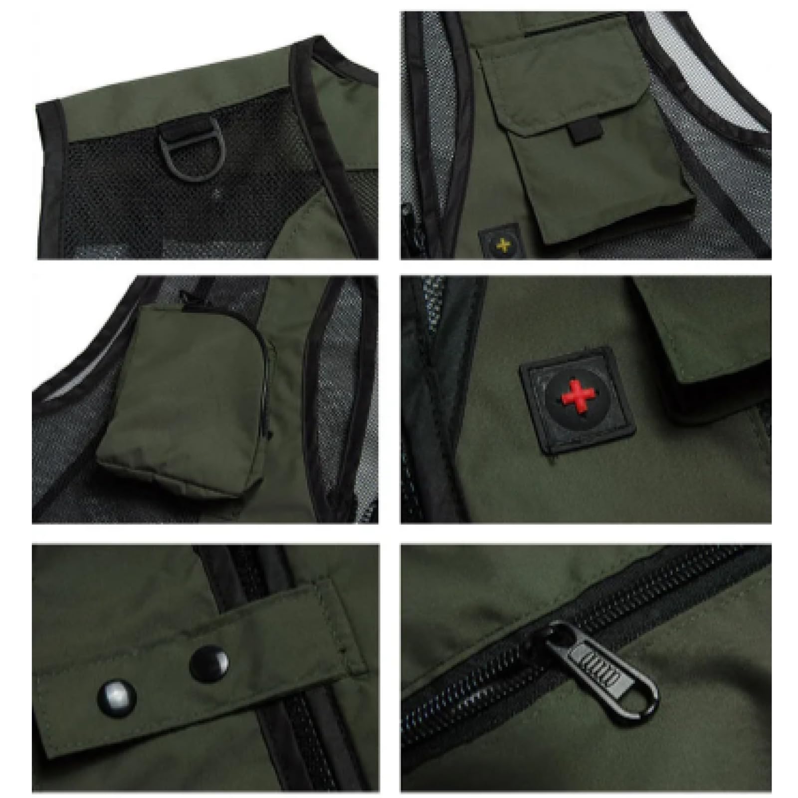Weste Vest Männer Mesh Ärmellose Weste Mit Vielen Taschen Männlich Lässig Schwarze Jacke Herren Multi Pocket Weste
