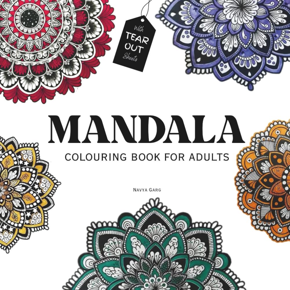 Mandala Coloring Book for Adults: 50+ Beautiful Stress Relieving Designs for Relaxation, Mindfulness & Creativity | Perfect for Coloring with Markers, Gel Pens & Pencils