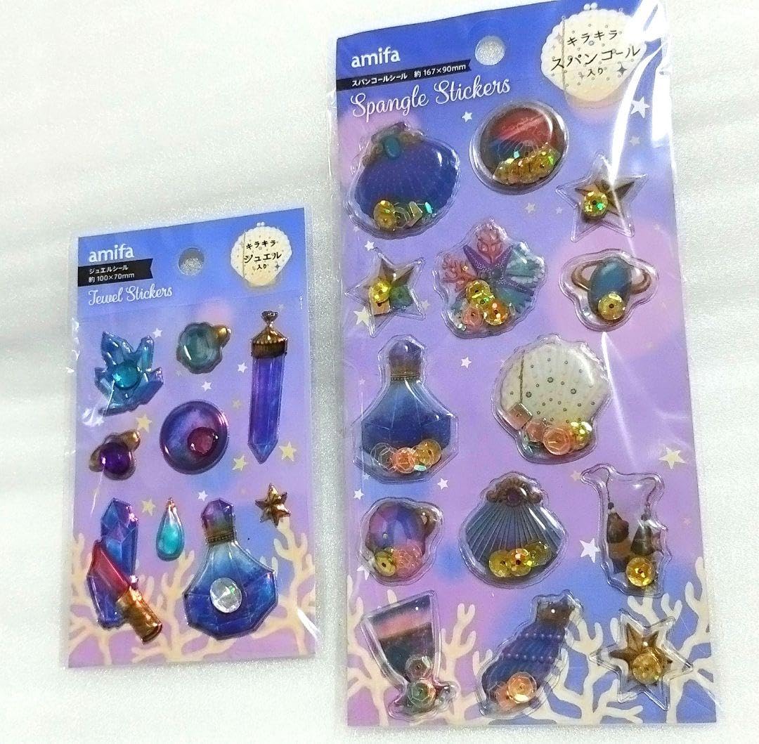 Amazon | シャカシャカ シール 鉱物 貝殻 ファンシー 平成レトロ