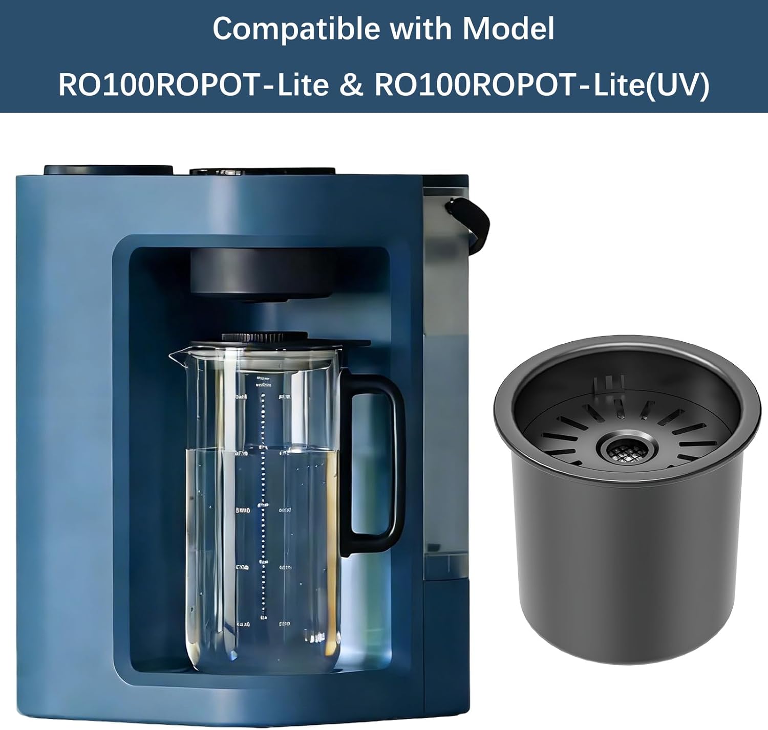 ROPOT-Lite Mineral Filter Compatible with Bluevua RO100ROPOT-Lite RO100ROPOT-Lite(UV) Alkaline Remineralization Filter (2 Pack)