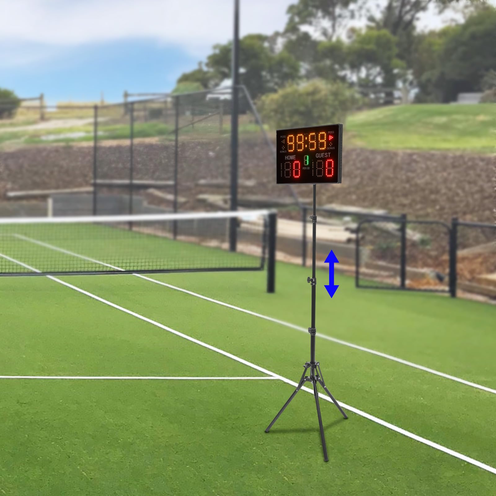 Oiveinya Basketball Scoreboard with Stand,Digital Scoreboard with Remote Control,Portable Electronic Scoreboard for Multi-Sport