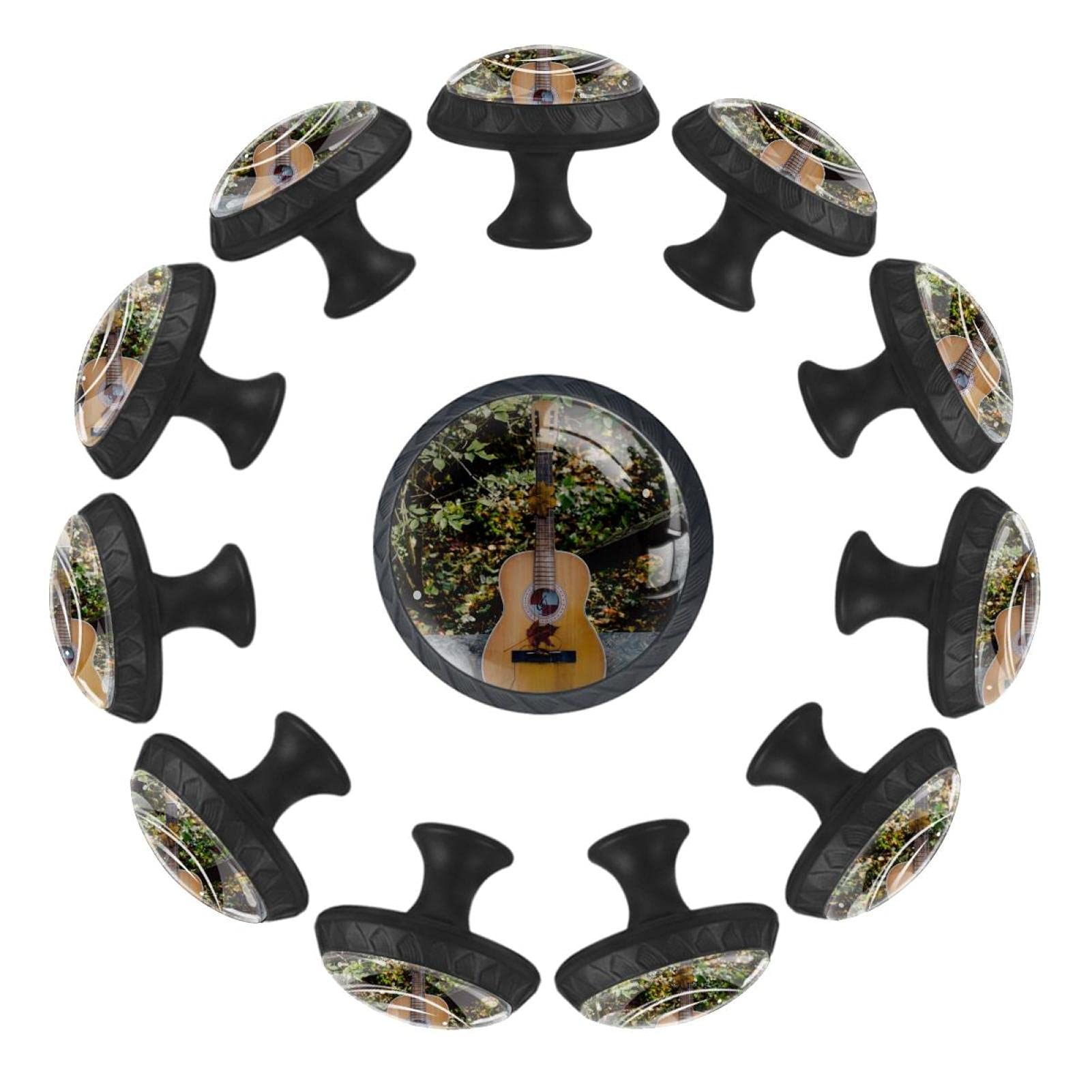 Boutons de tiroir guitare acoustique de 35 mm en lot de 12 pour commode