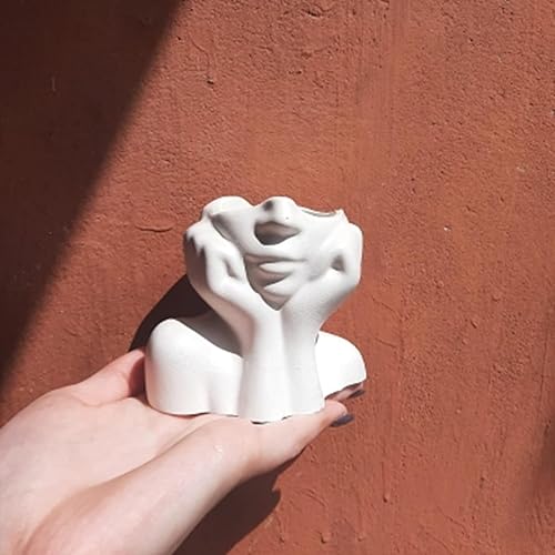 Miniatura 8 de Maceta de ángel 3D, molde de silicona, maceta para suculentas, jarrón de cactus, yeso, molde de hormigón, soporte para bolígrafo, molde de resina de